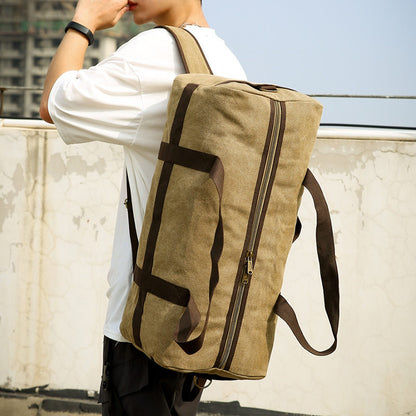 Large capacity sports leisure bag travel bag men's short trip LUGGAGE BAG canvas bag boarding bag